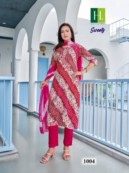 Hirwa Sweety Rayon Designer Readymade Suits Catalog